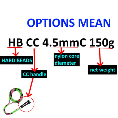 Same Quality as ELEVATE FREESTYLE RHEA Hard Bead Beaded Fitness Freestyle Skipping Jump Rope 1 Inch Straight Beads
