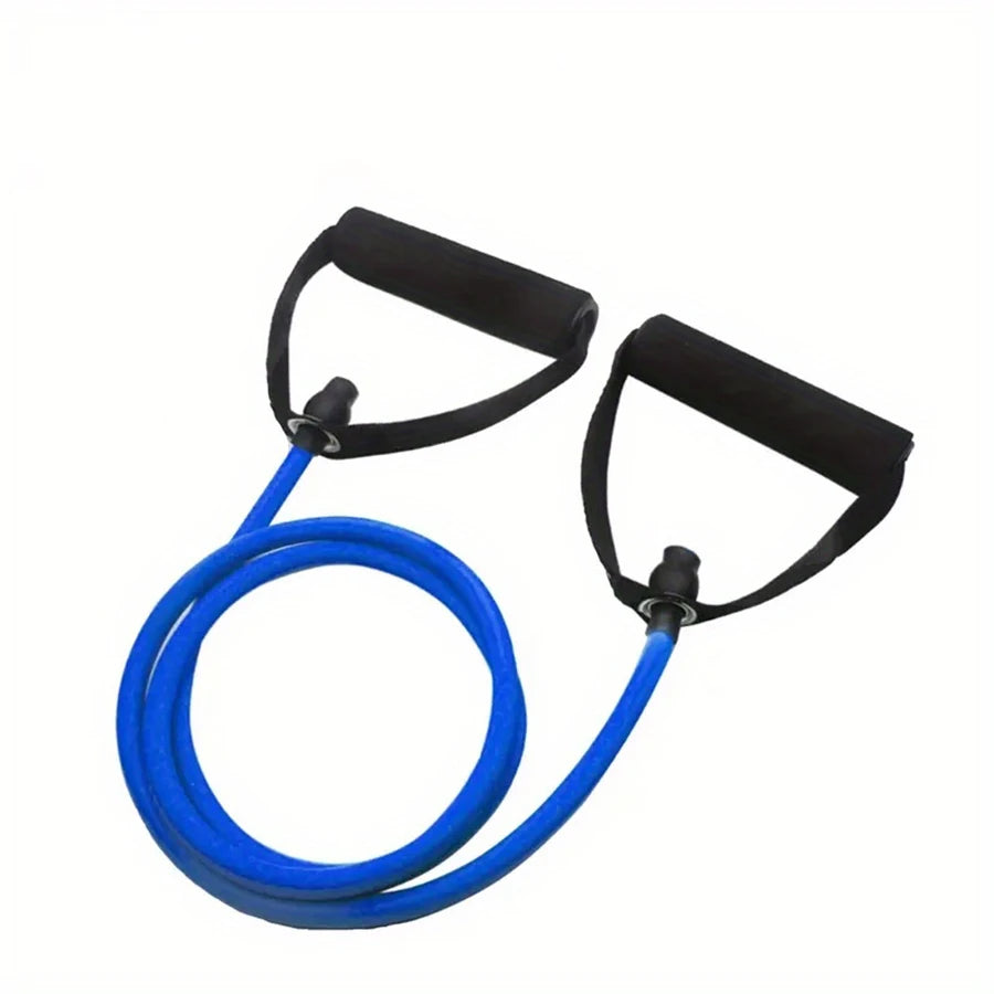 1Pc 4-Level Resistance Bands with Handles for Home Workouts and Strength Training - Perfect for Yoga, Pilates,And Fitness Equipm
