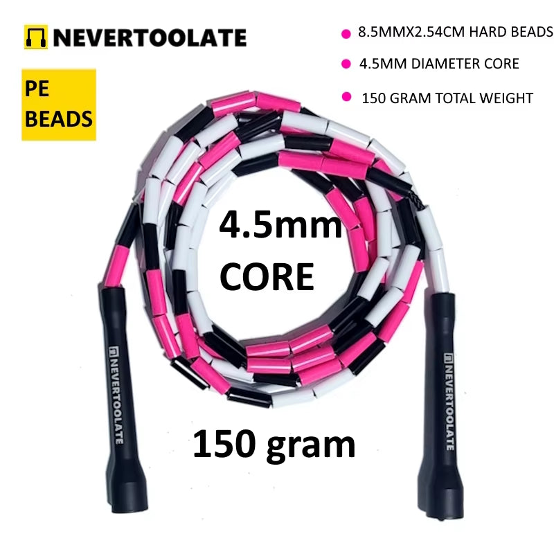 Same Quality as ELEVATE FREESTYLE RHEA Hard Bead Beaded Fitness Freestyle Skipping Jump Rope 1 Inch Straight Beads
